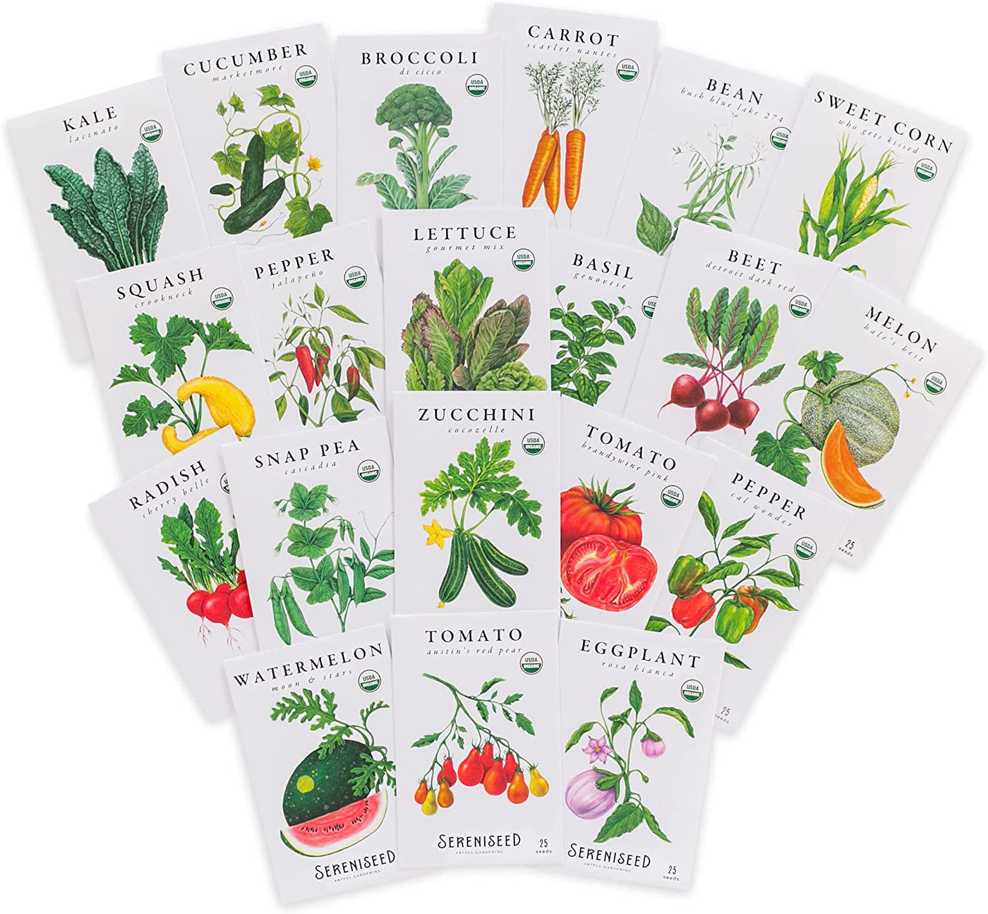  Organic Vegetable Seed Collection (10-Pack) 