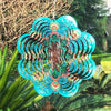 Stainless Steel Wind Spinner-3D Indoor Outdoor Garden Decoration Crafts Ornaments 6Inch Multi Color Mandala Flower Wind Spinners