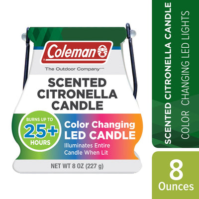 Coleman Color Changing LED Citronella Outdoor Scented Candle