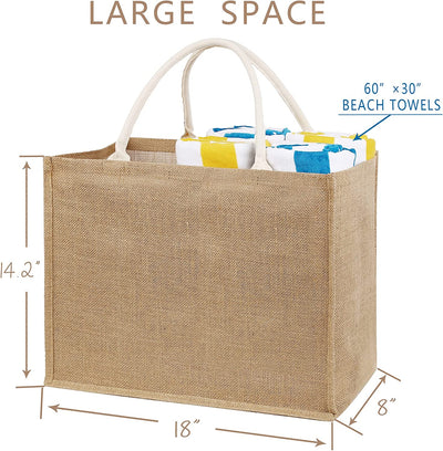 Jute Woven Straw Large Beach Tote