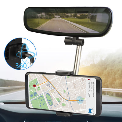 Car Rearview Mirror Mount Phone Holder for Smartphone 