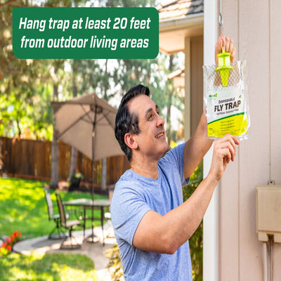 Outdoor Disposable Hanging Fly Trap, 6 Count