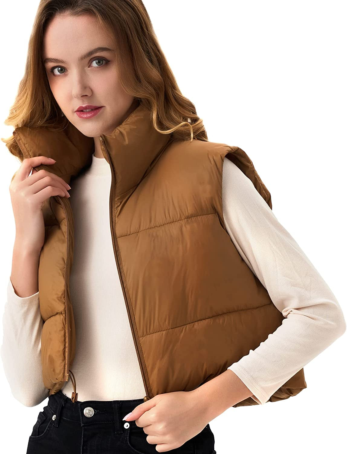  Women's Cropped Puffer Vest