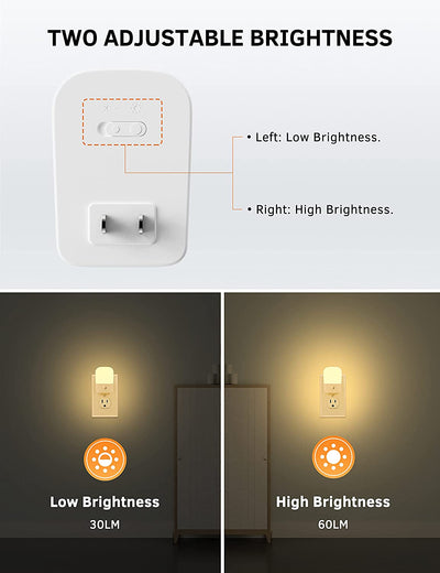  Bright Night Light with Dusk to Dawn Sensor 2 Pack