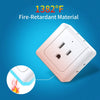 2 Pack  5 Way Wall Outlet Extender Wall Outlet Splitter Flat Plug Adapter 3 Prong Electrical Plug White