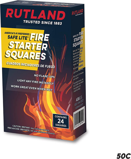  Safe Lite Fire Starter Squares, 24 squares 