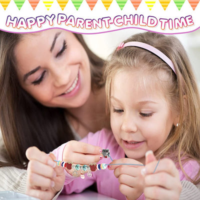 Charm Bracelet Making Kit,Gifts for 6 7 8 9 Year Old Girls, Girls Toys Ages 6-12,6 7 8 9 Year Old Girl Birthday Gifts,Arts and Crafts for Kids Ages 6-8,Jewelry Making Kit