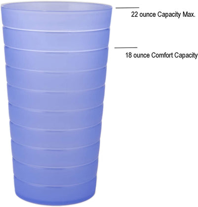 Set of 12 | Break Resistant 22 oz Plastic Cups