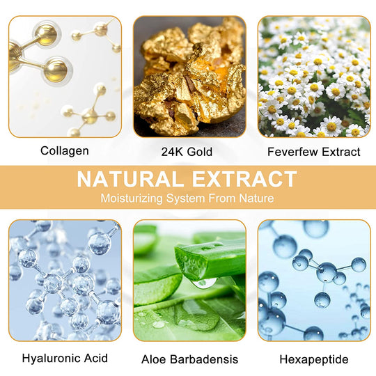 30 Pairs 24K Gold Under Eye Mask - Eye Masks for Dark Circles and Puffiness, Reduce Wrinkles, Eye Bags and Fine Lines, Under Eye Patches Skin Care for Women and Man, with Hair Clips.