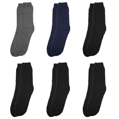  6-Pack Men's Heavy Duty Wool Thermal Work Socks