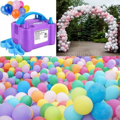 Electric Air Balloon Pump, 110V 600W Portable Dual Nozzle Inflator Blower for Party Decorations