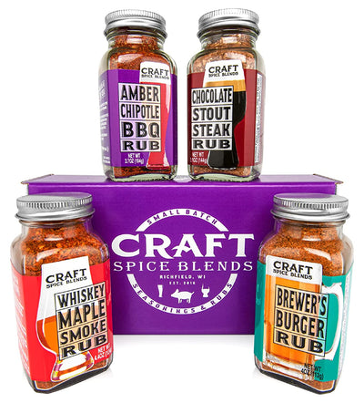 Craft Spice Blends Small Batch Seasoning & Rub Gift Set | All Natural Cooking and Grilling | Fun Mother's or Father's Day Gift