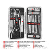 18 Piece Stainless Steel Manicure Pedicure Set with Luxurious Travel Case