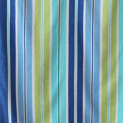 Velour Beach Towel, Midistripe, Blue, 28X60