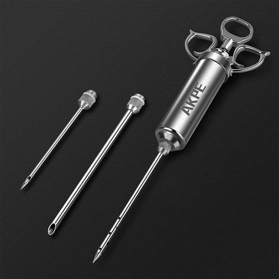 Stainless Steel Marinade Injector Syringe for BBQ Grill and Turkey