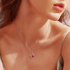 July Birthstone Ruby 925 Sterling Silver Necklaces