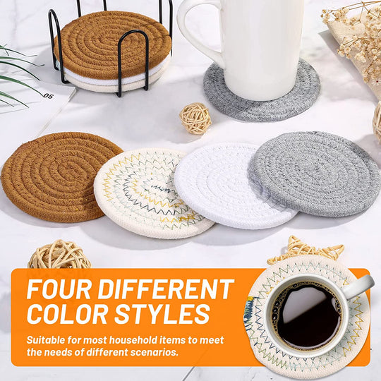  8 Pcs Drink Coasters with Holder