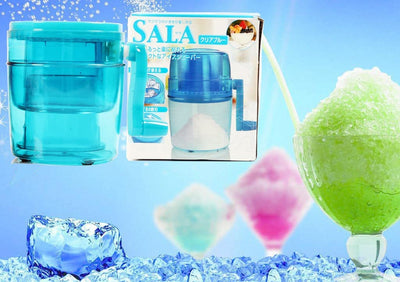 Hand-operated Portable Ice Shaver and Manual Hand Crank Ice Crusher, Snow Cone Machine and Ice Grinding Machine with Free Ice Trays, Shaved or Fine Chips Snow Cones or Slushies