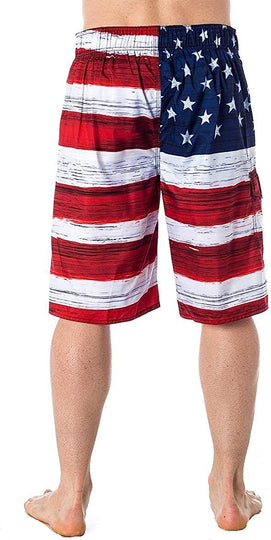  Men's American Flag Inspired Board Shorts