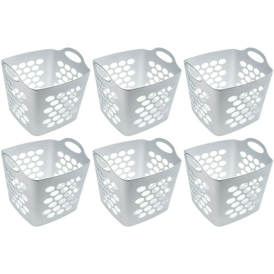 6 Pack Flexible Plastic Laundry Baskets