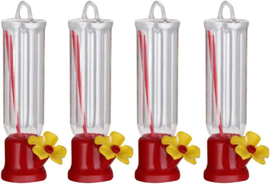  4 Pack Red Hanging Hummingbird Feeders for Outdoor