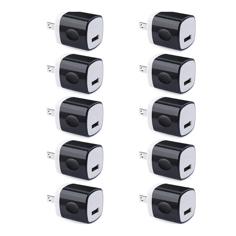 10 Pack Power USB Plug Charging Cube Block