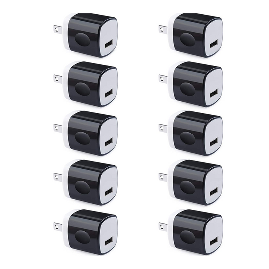 10 Pack Power USB Plug Charging Cube Block