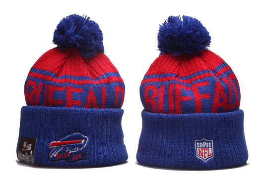 New Era Official NFL Sideline Sport Embroidered Cuffed Knit Hat with Pom