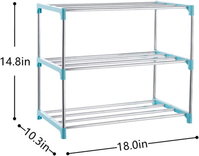 3-Tier Stackable Small Shoe Rack