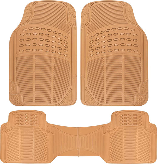  2 Piece Front Heavy Duty Front & Rear Rubber Floor Mats 