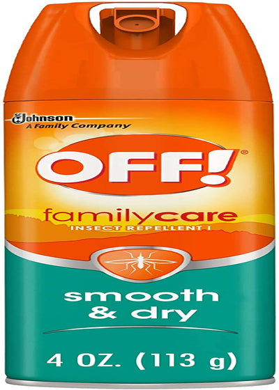 OFF! FamilyCare Insect & Mosquito Repellent Aerosol, Smooth and Dry Formula Bug Spray, Provides up to 6 Hours of Protection, 4 oz