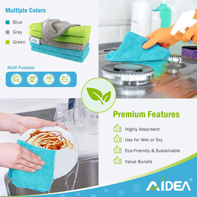  Microfiber Cleaning Cloths-8PK