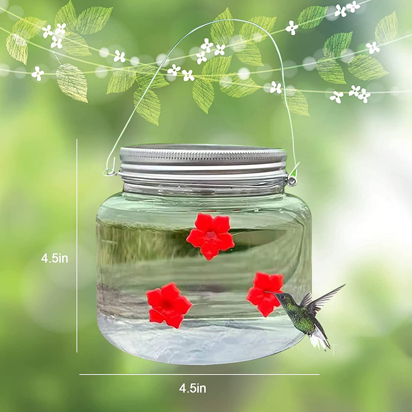 Mason Jar Hummingbird Feeder