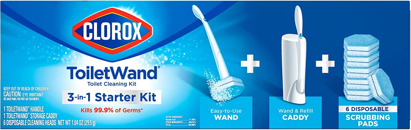 Disposable Toilet Cleaning System and 6 Refill Heads