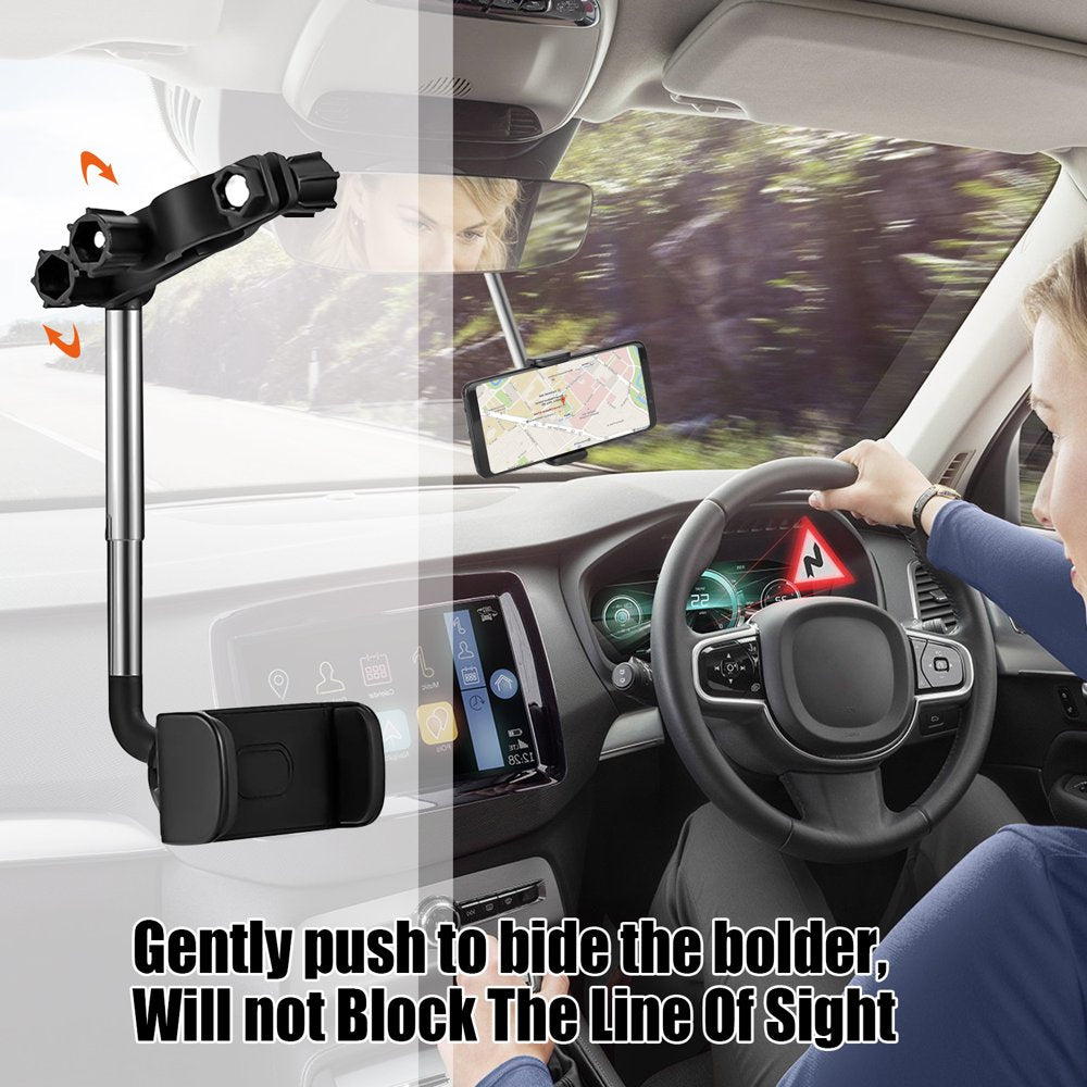 Car Rearview Mirror Mount Phone Holder for Smartphone 