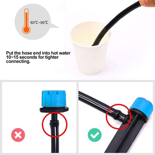 Automatic Drip Irrigation Kit, 1/4" Blank Distribution Tubing