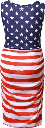  Maternity Tank Dress Bodycon Sleeveless Casual Short Ruched Midi Fitted Dress for Pregnant Women