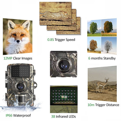 16MP Infrared Night Vision 1080P Wildlife Camera Outdoor - Hunting & Scouting Camera