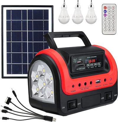 Portable Solar Generator with Flashlight for Home Use Camping Emergency