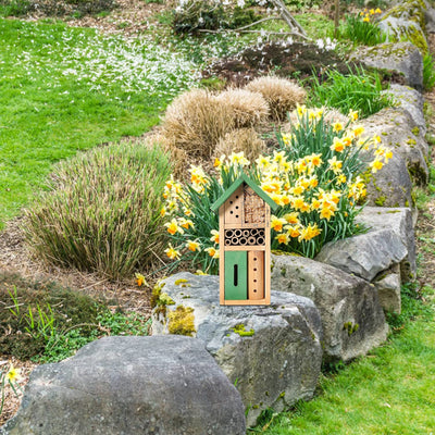 Outdoor Hanging Bamboo Habitat for Mason Bee Butterfly Ladybugs 