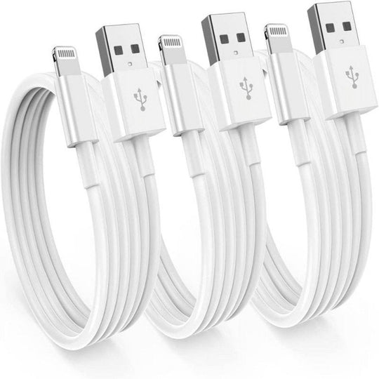 3 Pack Iphone Charger Cables 6Ft, [Apple Mfi Certified - USB a to Lightning Cable
