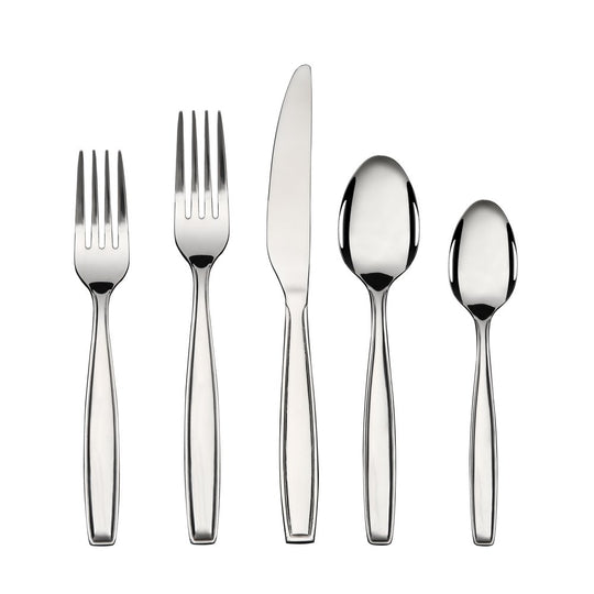 20 Piece Stainless Steel Flatware Set, Silver, Tableware Service for 4
