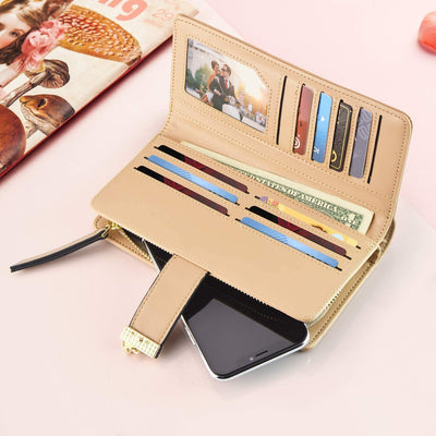 Women's Long Leather Card Holder