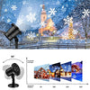 Christmas Dynamic Snowflake Projector Lights White, LED Snow Falling Projector IP65 Waterproof