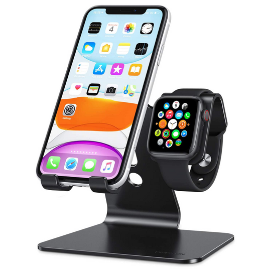 2 in 1 Universal Desktop Stand Holder Compatible with iPhone and Apple Watch Series 7/6/5/4/3/2/1 and Apple Watch SE