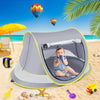 Baby Beach Tent, UPF 50+ Pop up Beach Tent Sun Shelter, Easy Setup Play Tent for Travel, Mini Beach Tent for Kids Toddlers,Grey