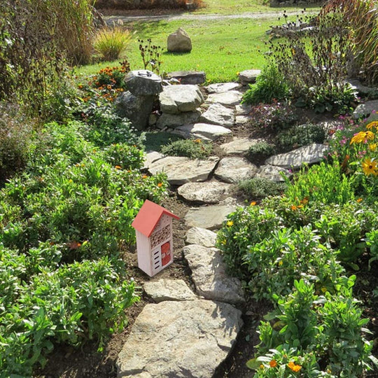 Wooden Insect House, Hanging Insect Hotel for Bee, Butterfly, Ladybirds, Beneficial Insect Habitat, Bug Hotel Garden, 10.4 X 3.4 X 5.4 Inch