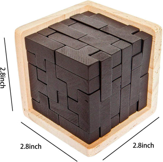 Wooden Brain Teaser Puzzle - Jigsaw Logic Puzzle