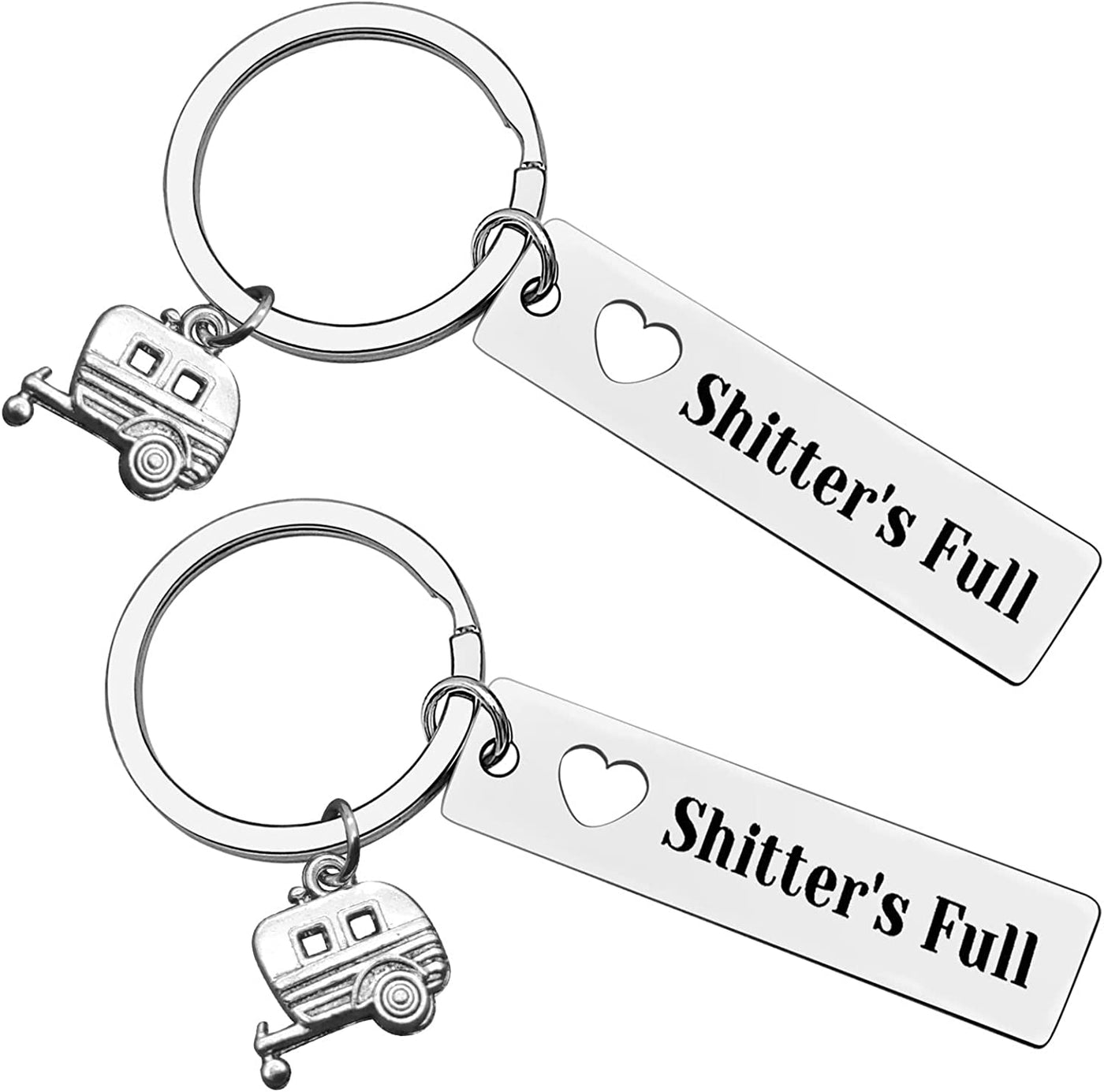 2pcs  Happy Camper RV Keychain Camping Gifts for Men Women Camper Trailer