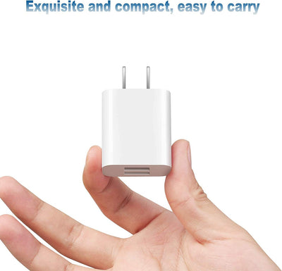  2Pack Dual Port Cube Plug Power Charging Adapter for Apple iPhone